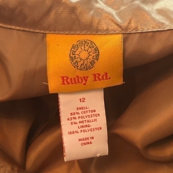 Ruby Rd. Gold Jacket Sz 12 - Picture 3 of 10